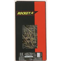 Vis Rocket tête fraisée pozi acier bichromaté 4,5x45/30-boite carton x500