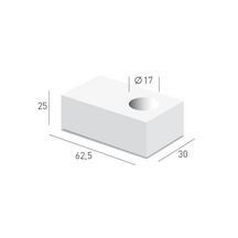 Bloc d'angle Thermopierre - béton cellulaire - 625x300x250 mm - Ø = 190 mm - R = 3,54 m².K/W