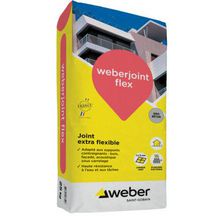 Mortier weberjoint flex pour support soumis à déformation - gris béton E08 - sac de 25 kg