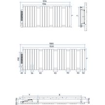 Sèche-serviette Alterna Concerto électrique soufflant 1000w+1000w 1520/606 blanc mat