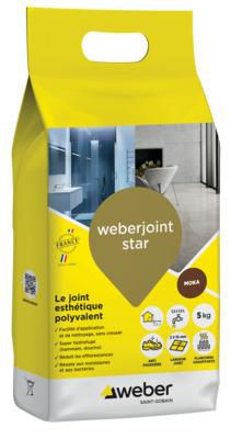 Joint de carrelage esthétique Weberjoint Star - ton moka T02 - sac de 5 kg