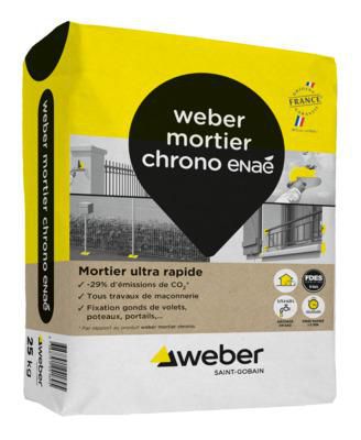 Weber mortier chrono pour travaux rapides de maçonnerie courante - sac de 25 kg