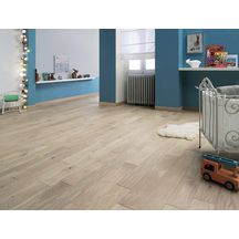 Parquet massif Sonate chêne Zénitude bois flotte 4 chanfreins verni mat 14x140 réelle 14x140x400/1300 Réf.1007261