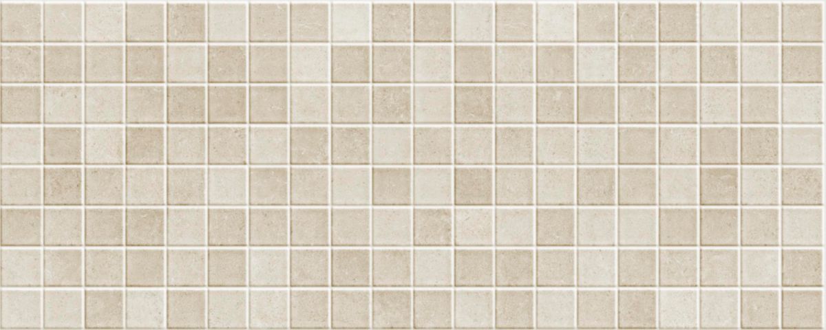 Mosaïque murale faïence Stream - beige - 20x50 cm