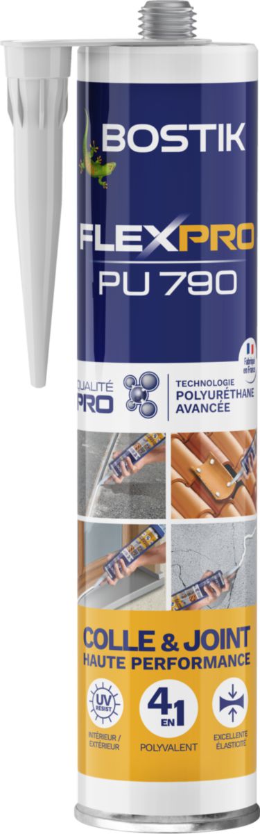 Mastic-colle et joint FLEXPRO PU790 - gris - cartouche de 300 ml