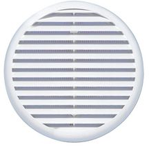 Grille de ventilation ronde à clipser - diamètre de 80 à 125 mm - blanc - PVC Réf. 201961