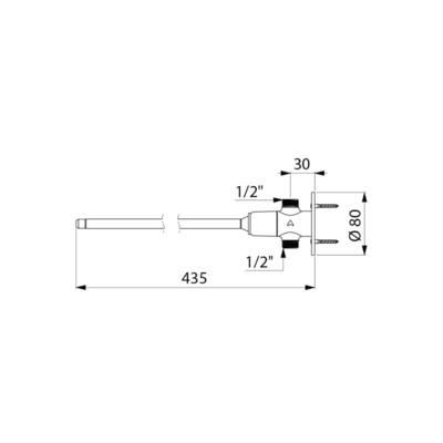 Robinet TEMPOGENOU modèle droit mâle 15 x 21 mâle 15 x 21 sans écrou : réf. 735400