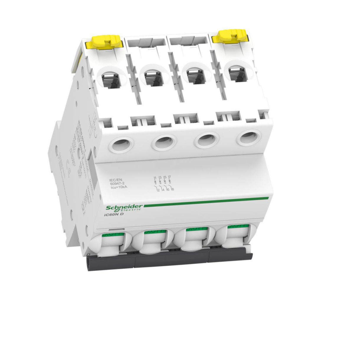 Disjoncteur Acti9 iC60N - 4 pôles - courbe D - 10 A