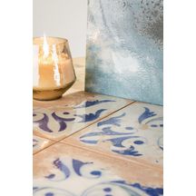 Carrelage mural faïence FS Tradition - square blue LT - 20x40 cm