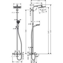 Showerpipe Crometta E 240 1 jet bain/douche Réf. 27298000