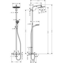 Showerpipe Crometta S 240 1 jet bain/douche Réf. 27320000