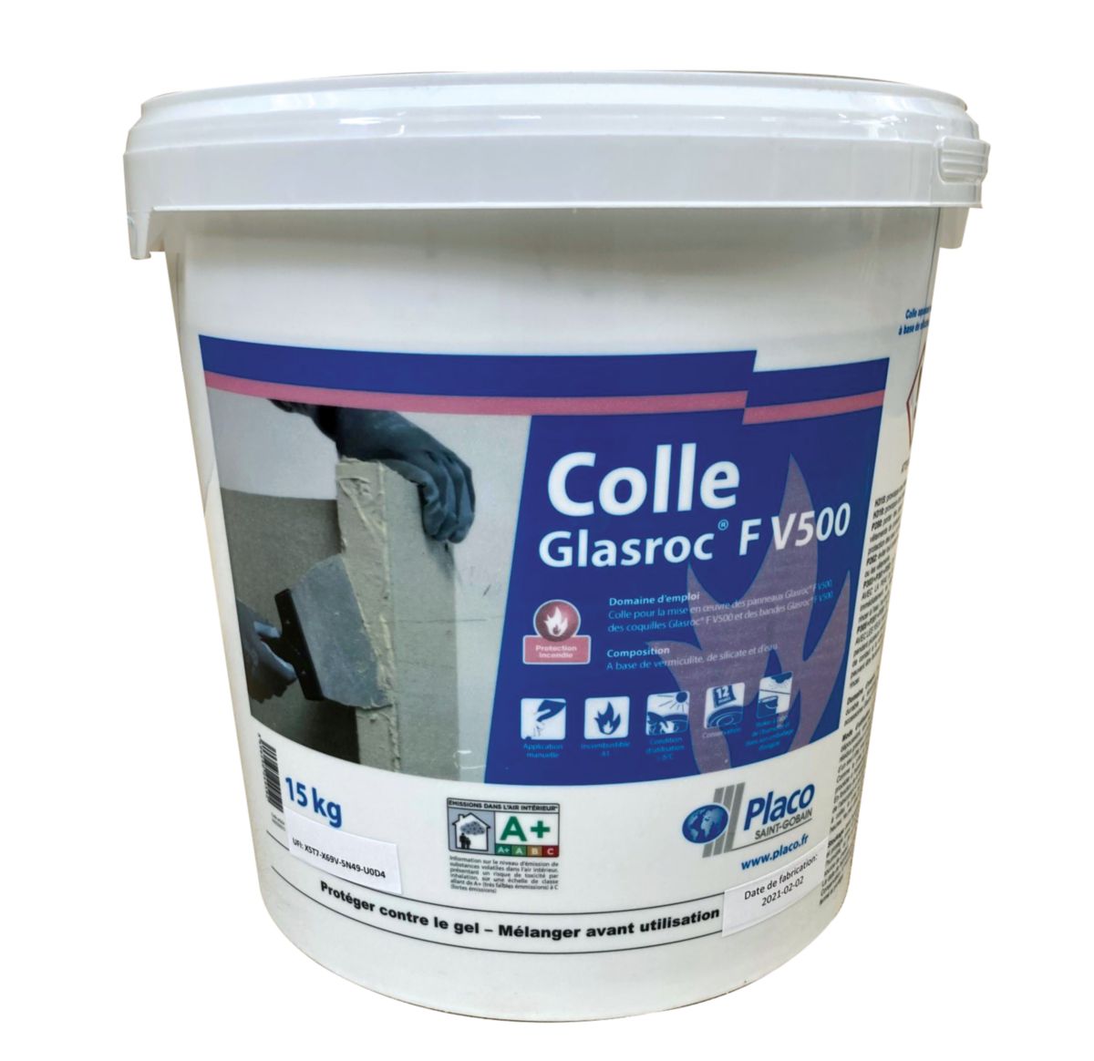 Colle Glasroc F V500 - seau de 15 kg