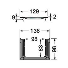 Caniveau 130 Connecto DRP178 + grille galva classe A15 - polypropylène noir - L. 1 m