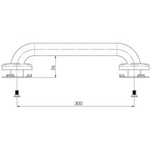 Barre droite inox diamètre 32 mm 300 mm libre service réf. 01260-LS