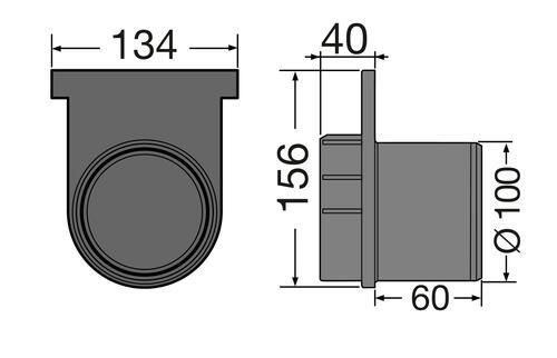 Fond de naissance diamètre 100mm pour KENADRAIN HD 100 Réf. UNTDR102