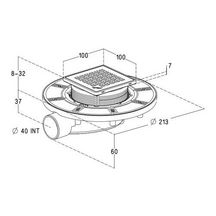 Siphon pour sols carrelés faible hauteur avec cadre et grille à carreler 10x10 inox Réf. SFH10IC