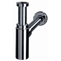 Siphon de lavabo design Linéis - laiton chromé - entrée G 1"1/4 - sortie Ø 32 mm