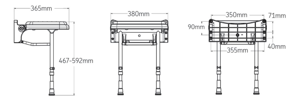 Siège rembourré compact AKW INTERNATIONAL gris réf. 02000P-LS