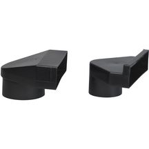 Adaptateur pour terminal de ventilation Vepac 140 - polypropylène noir - Ø 100 mm - 231x165x154 mm