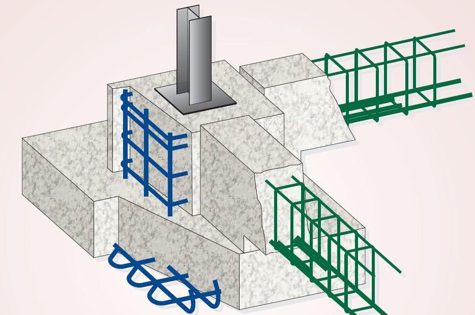 Massif en armature pour bat industriel 50x50cm Réf. 8HA10 Experton