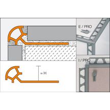 Profilé pour revêtement mural blanc pvc blanc Rondec PRO80BW 2,50m Schlüter