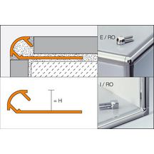 Angle sortant de profilé quart de rond Rondec ED/RO100ACG - aluminium chromé anodisé brillant