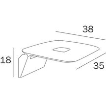 Siège relevable noir, TUV, 1.600 N 160 Kg anti bactérien réf. AV036BNE