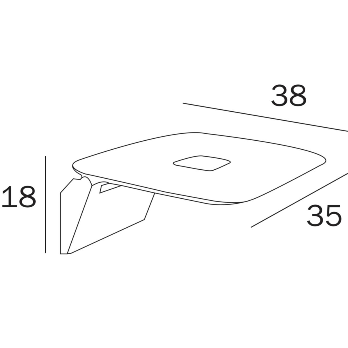 Siège relevable noir, TUV, 1.600 N 160 Kg anti bactérien réf. AV036BNE