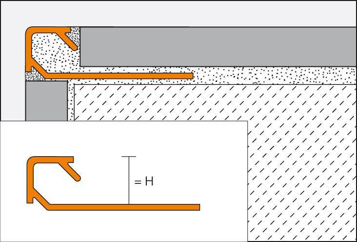 Profilé de finition Quadec AC - aluminium blanc - L. 2,5 m