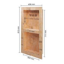 Niche préfabriquée Kerdi-Board-N - 1 tablette intermédiaire - 305x711x89 mm