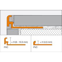 Profilé pour revêtement mural Jolly-P- PVC blanc - L. 2,50 m - ép. 12,5 mm