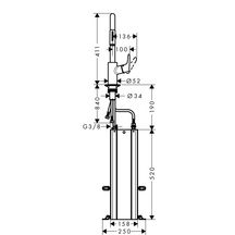 Mitigeur de cuisine M4116-H 240 240 avec douchette extractible réf. 73880000