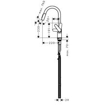 Mitigeur de cuisine M4116-H 240 240 avec douchette extractible réf. 73880000