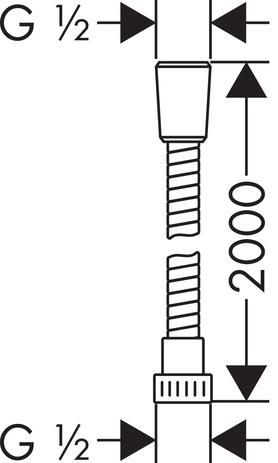 Flexible de douche METAFLEX C Lg : 2 m réf. 28264000