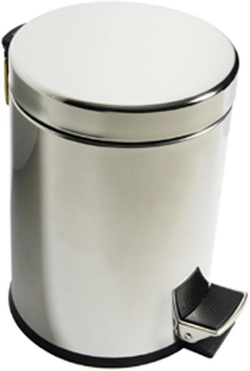 Poubelle 5 L Inox avec couvercle fermeture ralentie et pédale réf. AV4025AL