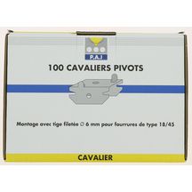 Cavalier pivot pour fourrure 18-45 - boîte de 100 pcs