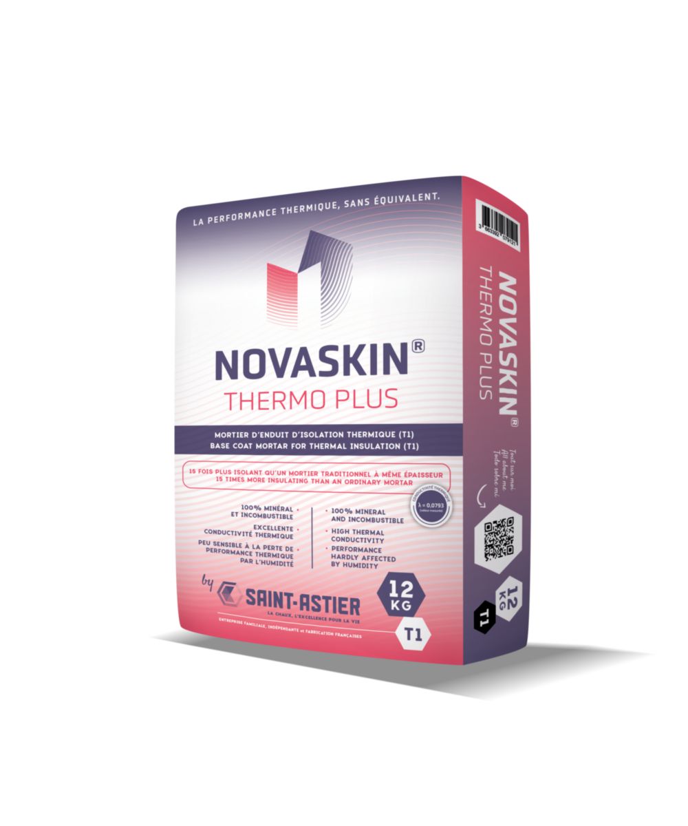 Mortier de sous enduit isolant NOVASKIN THERMO PLUS sac de 12kg