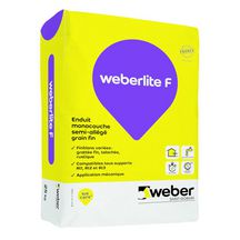 Enduit d'imperméabilisation coloré weberlite F - blanc cassé 001 - sac de 25 kg