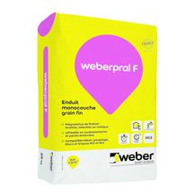 Enduit weberpral F pour imperméabilisation et décoration de façade neuve - blanc éclat - sac de 25 kg