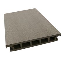 Lame terrasse bois composite co-extrudée Iris - gris lisse - L. 3 m - 26x161 mm