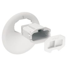 Couvercle non affleurant pour prise DCL Modulo - avec connecteur pour applique - blanc