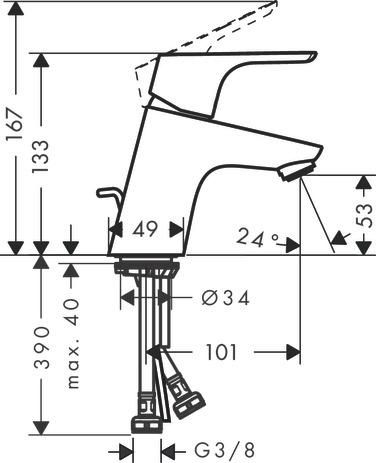 Mitigeur lavabo FOCUS 70 CoolStart Chromé réf. 31539000