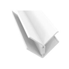 Coin intérieur clipsable pour bardage PRO - PVC crème - L. 3 m