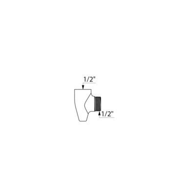 Raccord anti-stagnation FM15x21 pour vidange automatique du flexible et robinetterie, corps en laiton massif chromé avec purge en aval Réf 880