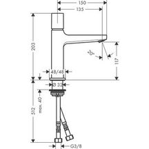 Mitigeur de lavabo HG Metropol Select 110 réf. 32571000