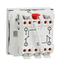 Double interrupteur va-et-vient à connexion rapide Unica - 10A - blanc - 2 modules