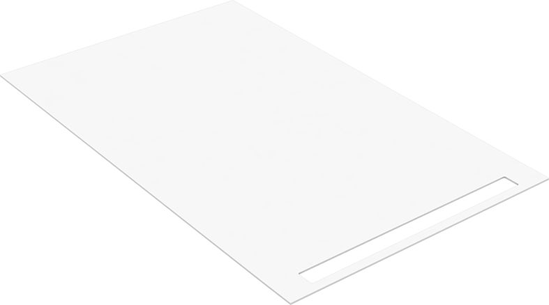 Revêtement prêt à poser pour receveur wedi Fundo, Fundo Top Riolito Neo excentré blanc 1600x1000mm réf. 072020101