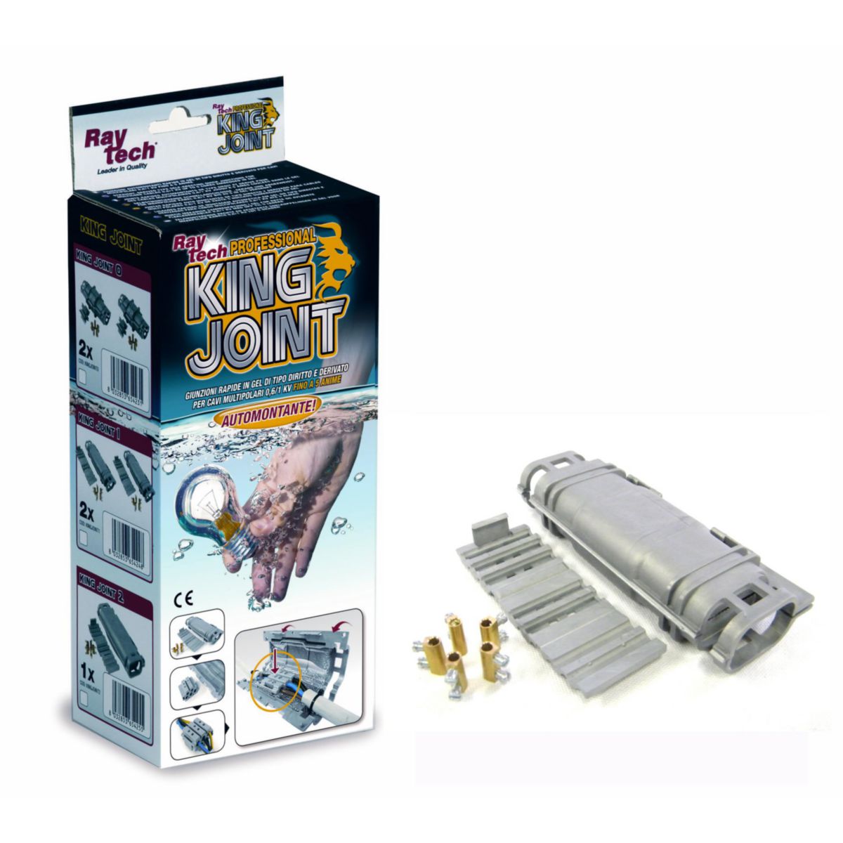 Boîte de jonction King Joint 1 pour câbles multipolaires 0,6/1 kV - 150x56x30 mm