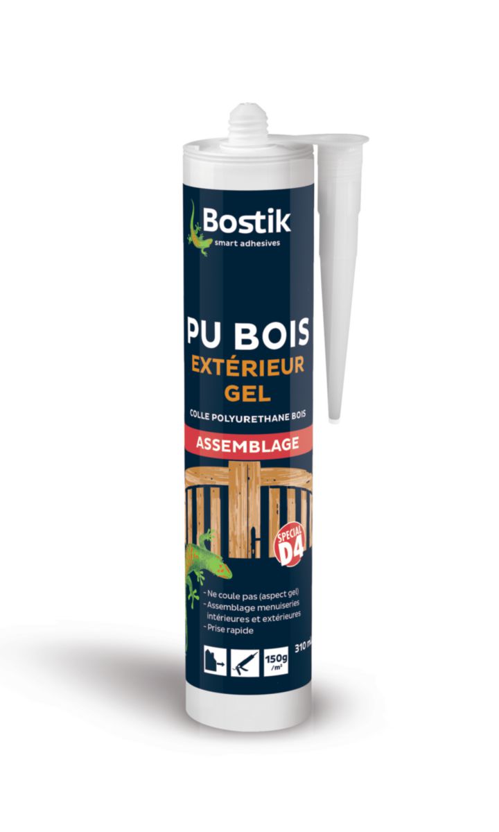 Colle PU Bois Extérieur Gel - cartouche de 310 ml