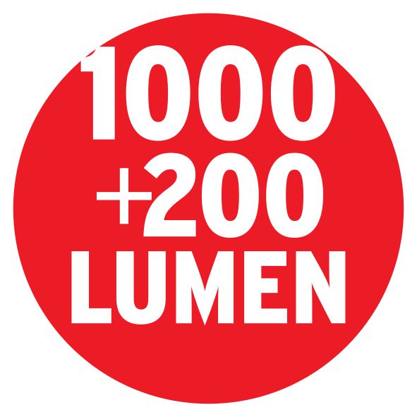 Lampe torche LED rechargeable - 1000+200 lumen (IP54)